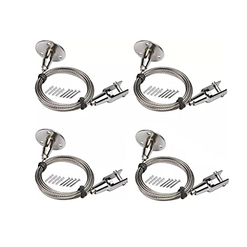 Image of 4 Disc for LED Panel Light Billboards DIY Mounting Clamp Ceiling Mount Gallery Large Picture Wire Disc Fittings Hanging System Hanger Stainless Steel Wire is Suitable for Hanging Art Projects