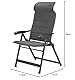 Crespo Compac Natur-Elegant Aluminium Klappsessel Klappstuhl Faltstuhl Campingstuhl Festival