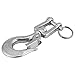 Zohisin 304 Stainless Steel Eye Clevis Lifting Chain Snap Hook 150kg Working Load Limit 90mm Secure for Lifting Chains Slings Industrial Applications