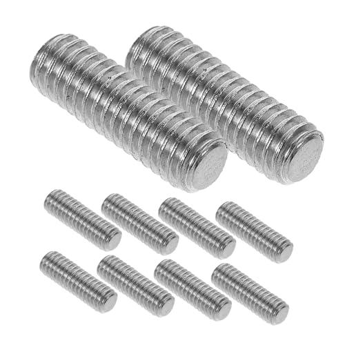 Kisangel Juego de Tornillos Prisioneros de Cabeza Hueca y Perno de Cabeza Plana, Acero Metálico, Rosca Completa, Kit de 10 Piezas para Yoyo y Reparación de Toalleros en Mantenimiento