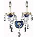Alexandria 2 Light Wall Sconce Finish: Blue, Crystal Trim: Spectra Swarovski
