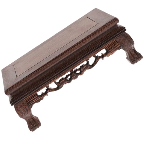 FELTECHELECTR Base Exhibición Madera Artesanal Rectangular para Plantas y Objetos de Arte, Soporte Estable para Macetas en Interiores y Exteriores