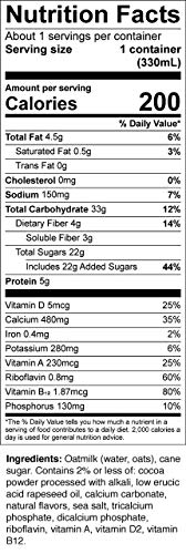 Oatly Chocolate Oatmilk, 11 Ounce (4 Pack), Single Serve