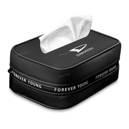 ダイハツ 車用ティッシュケース ティッシュホルダー 収納ボック ミラ タント ムーヴ タント ブーン ロッキー 車 ティッシュケース PUレザー 専用カスタム レザー材質 豪奢感 車内 ヘッドレスト/アームレスト/ダッシュボード/サンバイザーに固定可能 車
