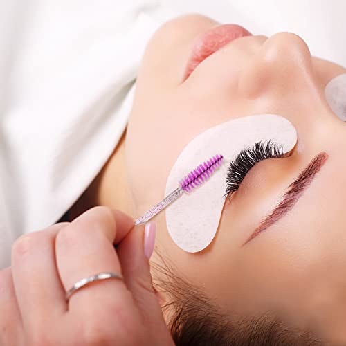 Image of G2PLUS 100PCS Crystal Eyelash Mascara Brushes Wands Applicator Makeup Kits, Mascara Wands Lash Spoolies for Eyelash Extensions and Eyebrow Brush (Multi-colored)