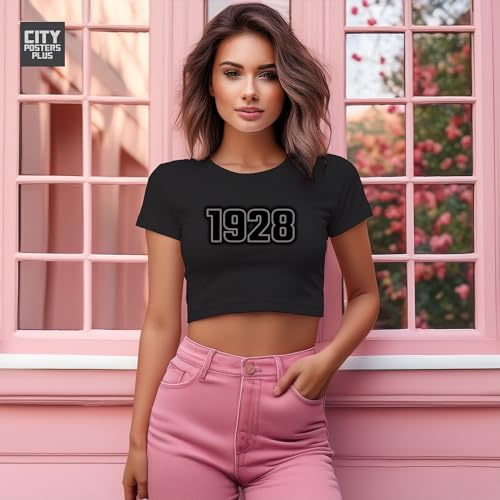 Crop top noir femme vintage 1928 haut court tendance été stretch - 2