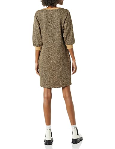 Image of Amazon Essentials Women's Fleece Blouson Sleeve Boatneck Sweatshirt Dress (Available in Plus Size)