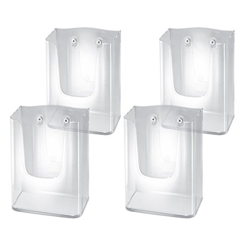Sigel LH117 Porta-folletos de pared acrylic, con 1 compartimento, acrilico resistente a UV, para DL (4 unds)