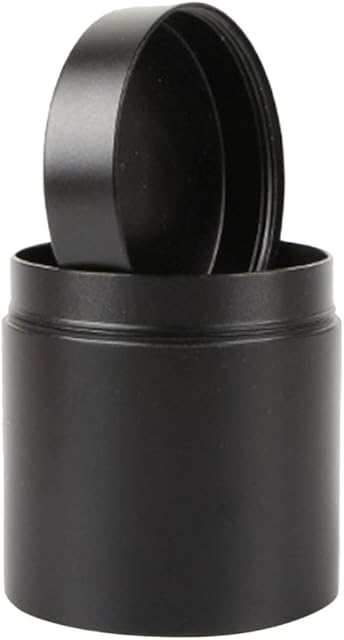 LOVIVER Round and sugar Food Storage Canister Tin Box with Lid 80ML/72ML, Black, as described