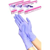 Amazon.co.jp: [明成] 使い捨て手袋 ニトリル手袋 紫 2箱200枚入 S