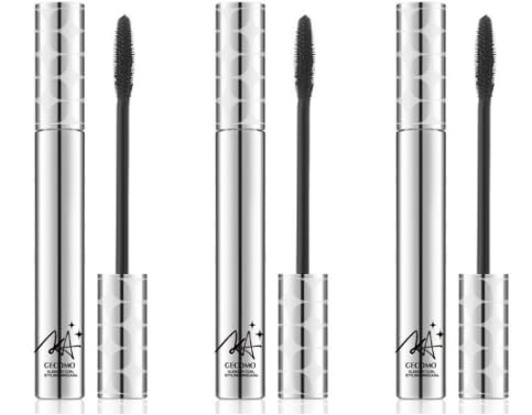 3 Pcs Ironeye Mascara Máscara de Pestañas Waterproof Rizado Natural Largo Espeso y Sin Grumos Secado Rápido Duradero Resistente a Las Manchas E Intransferible Negro 6g/Pcs