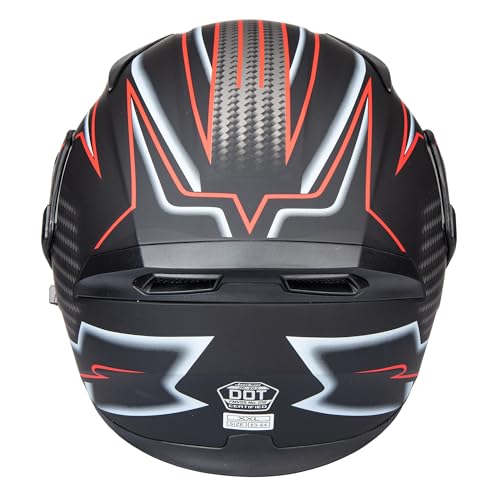 Helm für Motorräder Full-Face Motorcycle Helmet Tragbarer Integralhelme Flip-up Motorradhelm Zertifizierung von DOT (Magie, M)