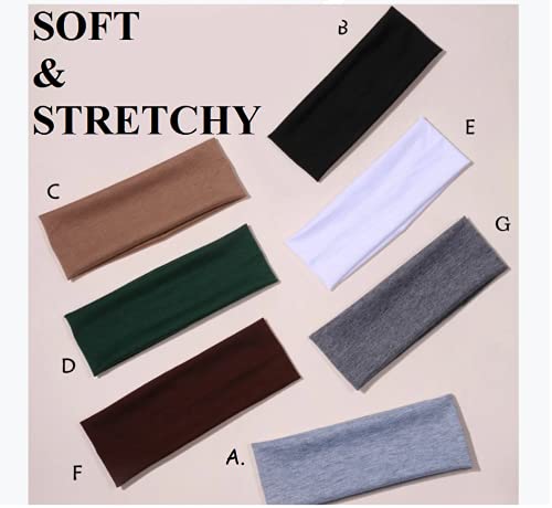 Huachi 16 Pack Headbands For Women Thin Workout Yoga Running Sports Elastic Hair Bands For Short Hair Soft Hairwrap Hair Accessories For Women Solid Colors #TOP5