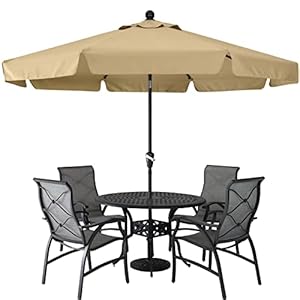ABCCANOPY 7.5’/9’/10′ Outdoor Tuintafel Paraplu Terras Paraplu Markt Paraplu Met Drukknop Tilt Voor Tuin, Dek…