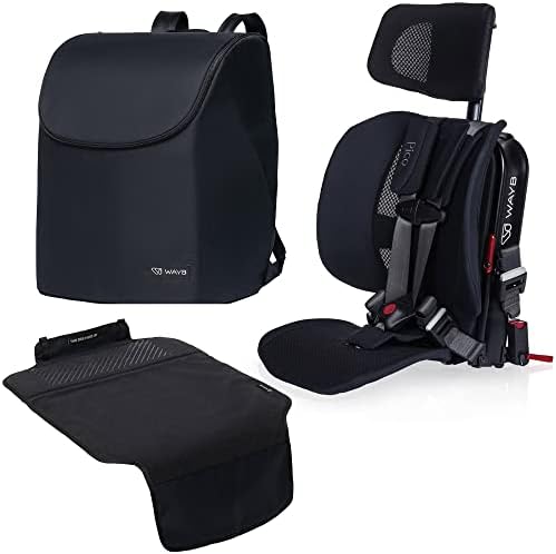 WAYB Pico Travel Car Seat with Premium Carrying Bag and Seat Protector- Lightweight, Portable, Foldable - Perfect for Airplanes, Rideshares, and Road Trips