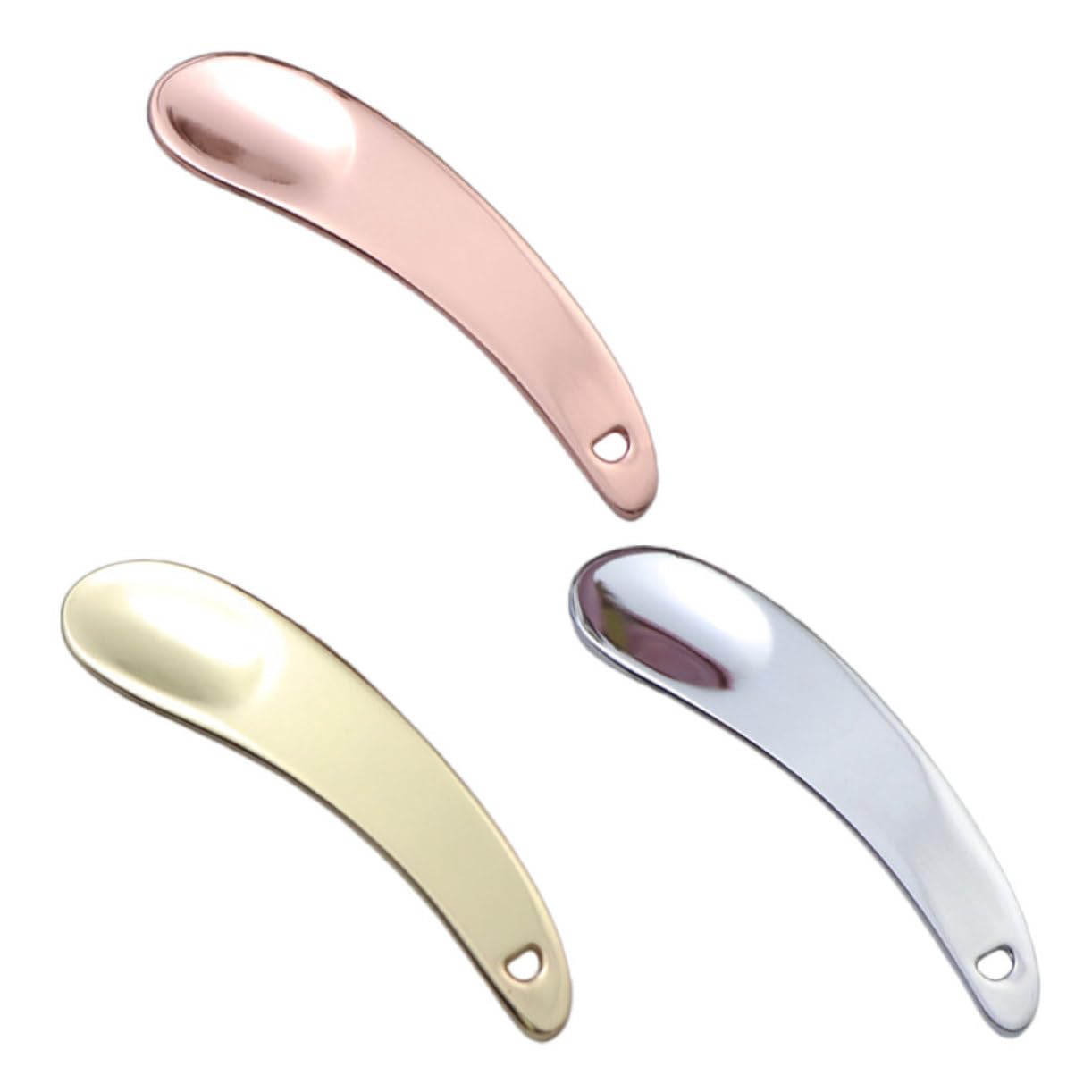 minkissy 3 Pack Zinc Alloy Eye Cream Scoops Face Cream Spoons Makeup Spoons for Travel Cosmetic Supplies Easy Application