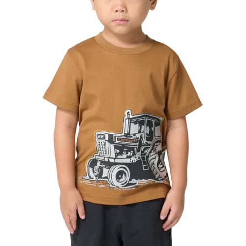 Carhartt Baby Boys Short Sleeve Tractor Wrap Tee Carhartt Brown 2T