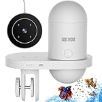 automatischer Fischfütterer mit 2.5K Kamera, App-Steuerung, feuchtigkeitsbeständiger Urlaubsfutterspender, Präzisionsfütterungssystem, visueller Monitor für Aquarien, Schildkrötenstiften (FS-2)