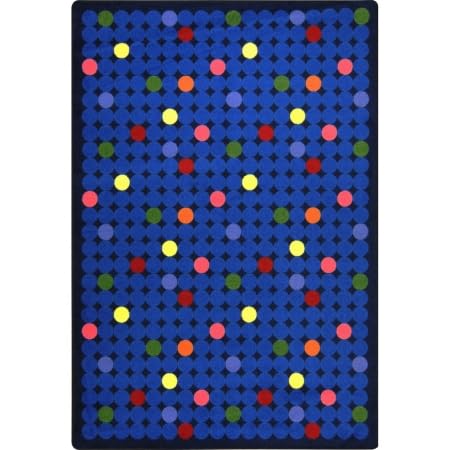 Playful Patterns Spot On Rectangle Childrens Area Rugs 03 Rainbow - 7 ft. 8 in. x 10 ft. 9 in.