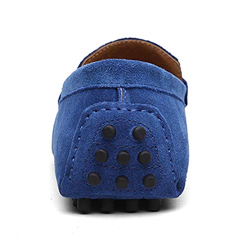 Image of ANUFER Men's Suede Leather Penny Loafers Comfort Driving Shoes Moccasin Slippers