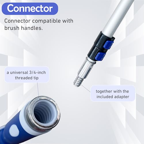 Paint Roller Kit 16PCS, 9&4 Inch Paint Roller with Adjustable 2-4FT Stainless Steel Extension Pole, Lint-Free Roller Covers, Paint Tray with 4 Liners, Roller Cleaner Tool, for Wall Ceiling Painting by Dekonmon - Used condition - Image 6