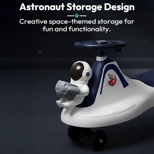Image of StarAndDaisy Baby Swing /Magic Car for Kids Toys for 2-5 Years boy & Girl with Backrest seat & Storage, 360 Swivel Steering Twister Ride-on /Wiggle car Toy (Red-Blue)
