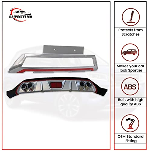 Image of Acrylonitrile Butadiene Styrene (ABS) Front & Rear Bumper Protector Guard for Kia Seltos