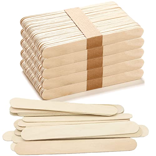 300 Spatules en Bois pour Épilation, Différentes Tailles avec Bords Ronds et Soigneusement Coupés - Idéal pour les Travaux Manuels de 15 x 1.8cm