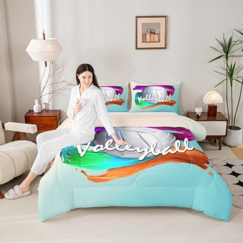 Image of Feelyou Volleyball Comforter Set Twin Size for Kids Boys Girls