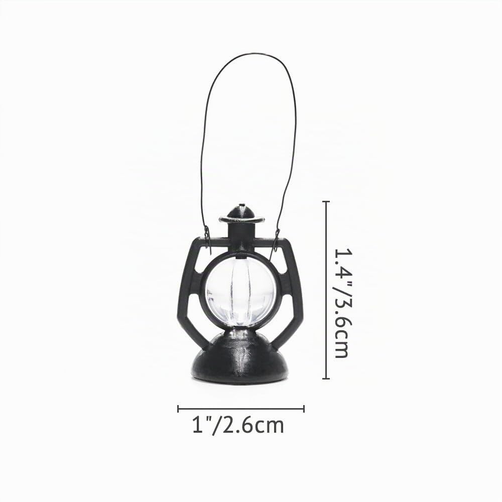 Odoria 1/12 Scale Miniature Lanterns for Crafts Mini Kerosene Hurricane Oil Lamp Miniatures Lantern Dollhouse Decoration Accessories Doll House Accessory, 3Pcs, Décor - Canada