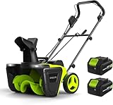 Deli Steelite 40V Cordless Snow Blower, 20' Wide Clearing Capacity, 850 Lbs/Min, Includes...