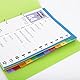 D.RECT Dividers for A4, PP12, 12 dividers, Ring Binder Index, tabs with Number Print 1-12, Multicoloured, Colour Divider Made of Polypropylene, Polypropylene