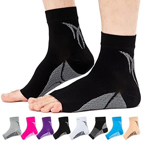 Ankle Brace Compression Sleeve Plantar Fasciitis Socks with Foot Arch Support Relieves Achilles Tendonitis, Joint Pain & Heel Pain Relief