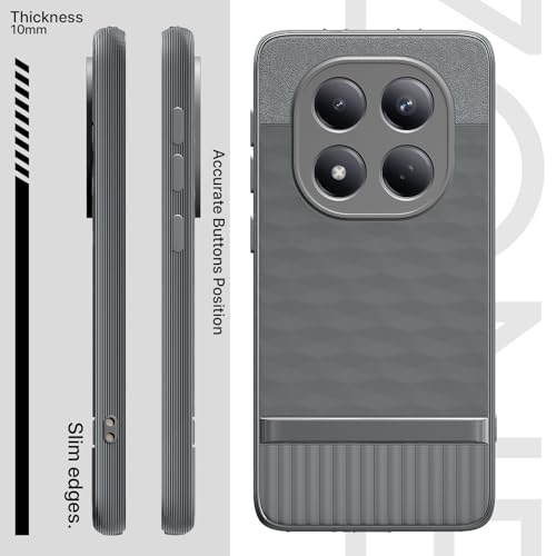 Image of Pikkme Back Cover for Redmi Note 15 Pro 5G Camera Protection 3D Hexa Cube Design Silicone Protective Bumper Case (Grey)