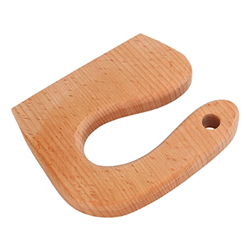 Cocoarm Safe Wooden Knife for Cooking, Montessori Kitchen Tools for (Round Handle Type)