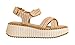 Corkys Footwear Women's Total Catch Sandals - Criss-Cross Style Straps with 1.75-Inch Platform and Secure Hook And Loop Ankle Closure for Comfort and Fashion - Tan - Size 10