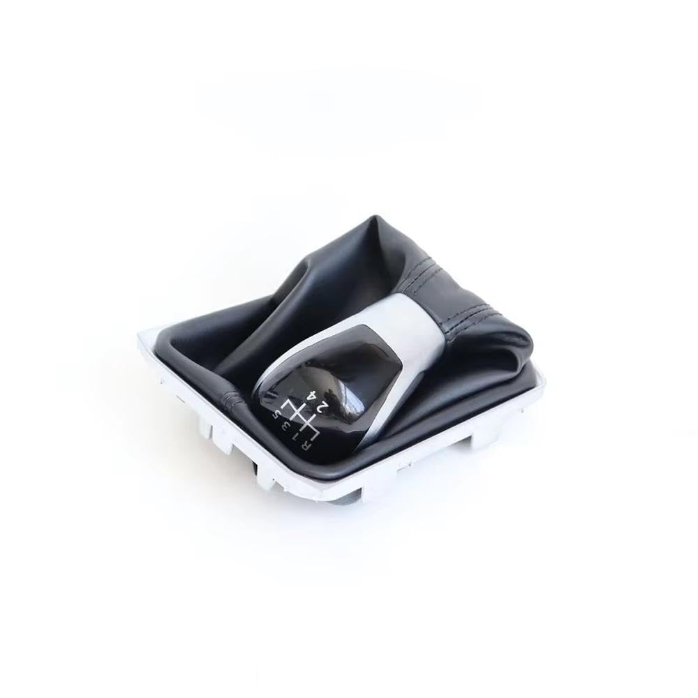 POANBCGY Auto Parts Manual 5 6-Speed Gear Shift Knob Lever Stick Leather Boot for Tiguan 5NB711113F(5 Speed)