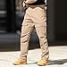 GOFULY Cargo Pants for Men Slim Fit with Multi Pockets Fashion Waterproof Black Stretch Ripstop Solid Trousers Athletic Outfit Khaki XXL