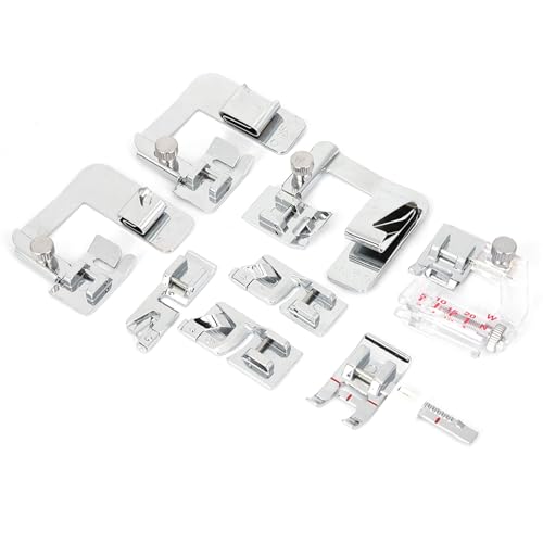 Kit 8 Piezas Pie para Dobladillo Enrollado para Máquinas de Coser