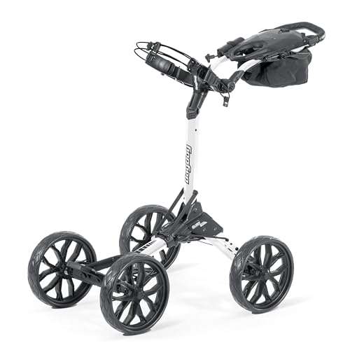 Bag Boy Quad Pro Push Cart, White/Black