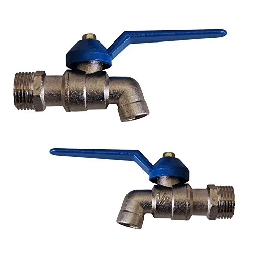 Preisvergleich Produktbild plasteo® Absperrhahn, Metallhahn, Kugelhahn, Auslaufhahn, Wasserhahn 1 / 2"