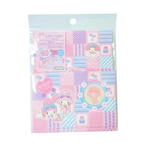 Image of Stationery Set - Cute Stationery for Writing Paper Letters, Includes: 4 Envelopes, 8 Letter Papers, & 4 Stickers (My-Meloday)