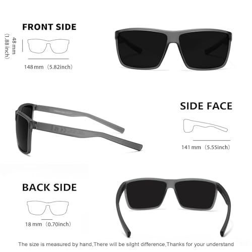 Image of MAXJULI XL Z87 Sunglasses for Big Wide Heads Men TR90 Ultralight UV400 Protection Glasses 8108