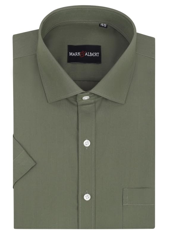 Image of MARK & ALBERT Men's Half Sleeves Regular Shirt