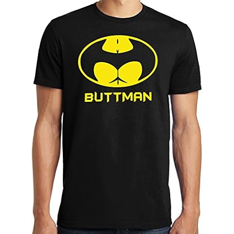 PubliciTeeZ Men's Buttman Parody T-Shirt 2XL Black Cover