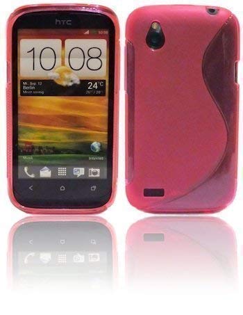 S Line TPU Silicona Funda Carcasa Funda para Htc Desire X Funda de silicona en rosa @ Energmix®
