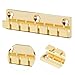 BQLZR Fixed Hardtail Saddle Bridge Six-String Electric Guitar Top Load Tailpiece Gold