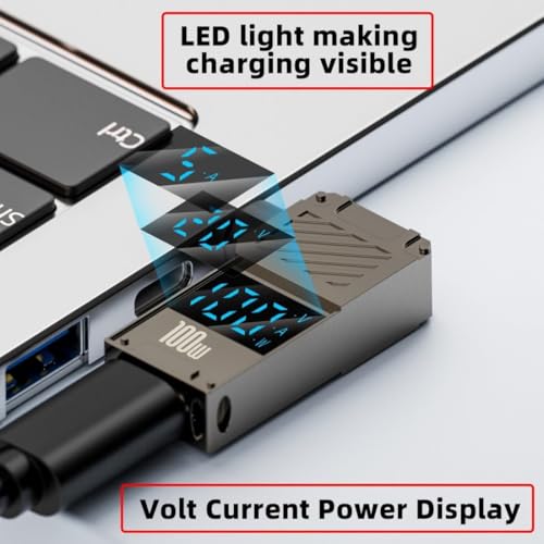Image of ETZIN USB C Female to DC 3.5 x 1.35mm PD Power Charging Adapter | Aluminum Alloy 90Degree Angled (3.5x1.35mm)