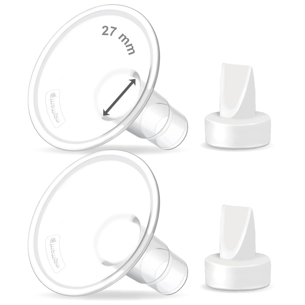 Maymom Pump Valve & MyFit 27mm Shield Compatible with Lansinoh Breast Pump Signature Pro/Smartpump/Manual Breast Pump. Replace Lansinoh Pump Valve. Not Original Lansinoh Pump Part (27mm Shield+Valve)