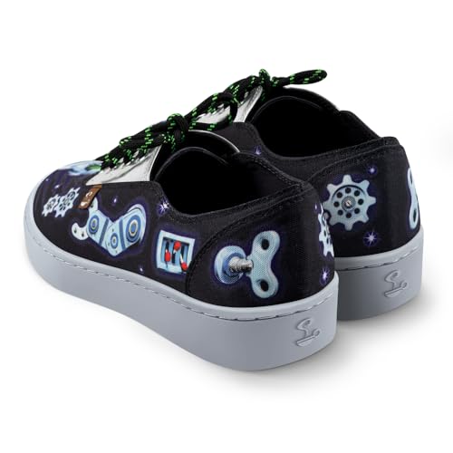 Image of Hot Chocolate Design All-Day Women's Lace-Up Sneakers | Canvas Upper, Cushioned Footbed with Arch Support, Flexible Rubber Outsole, Vegan Construction, Casual Everyday Sneakers